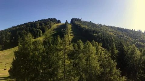 View on a beautiful nature from observation tower. Ski resort Sachticky Stock Footage 117829962