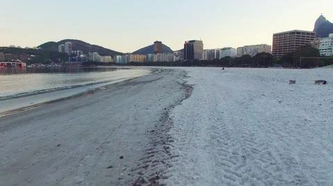 View of beautiful Rio De Janeiro cityscape and beach Stock Footage 62891480