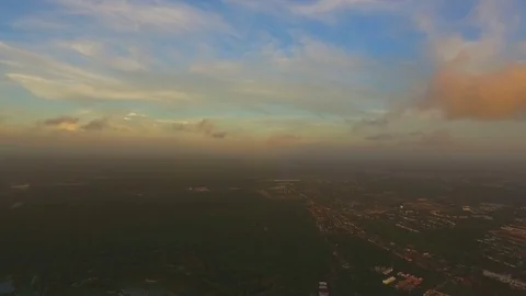 A view of the beautiful skyline sunset Stock Footage 72153055