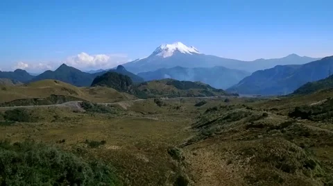 View of beautiful snowcapped mountain Stock Footage 65826746