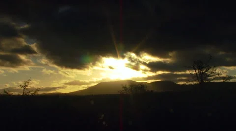 View of beautiful sunset in ranch Video stock 54590456