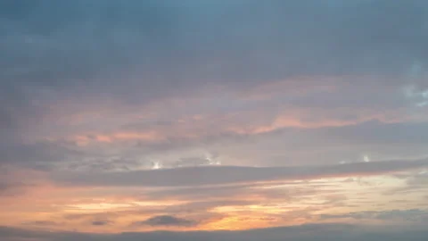 View of beautiful sunset sky with clouds. Vídeo Stock 149556707