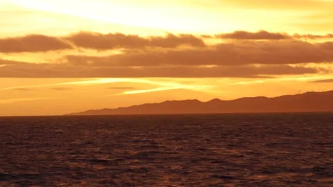 View of beautiful sunset under ocean water Stock Footage 143614721