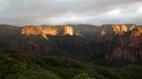 View To beautiful Tropical Rain Forest With Mountains Stock Footage 40341001