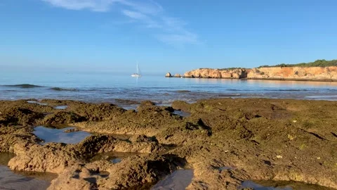 View of the beautiful Vau Beach Stock Footage 139685511