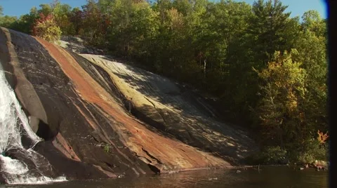 View of beautiful waterfall Stock Footage 54593481