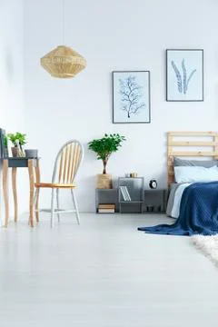 View of bedroom in flat Stock-Fotos