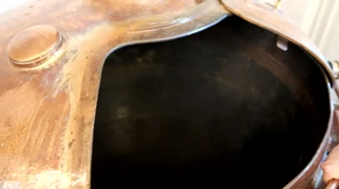View of Beer ferments in the barrel Stock Footage 53472936