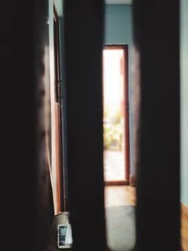 View from behind the bars. Stock Photos