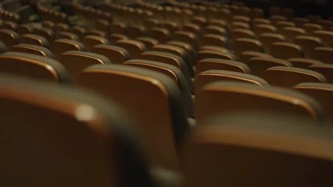View Behind Blurred Rows of Empty Theate... | Stock Video | Pond5