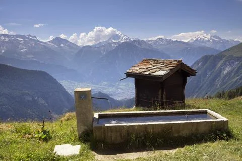 View from Belalp Stock Photos