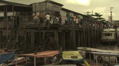 View of Belem Do Para, Brazil from A Boat On The Amazon River 6 Video stock 19232012