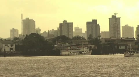 View of Belem Do Para, Brazil from A Boat On The Amazon River 13 Stockbeeldmateriaal 19234371