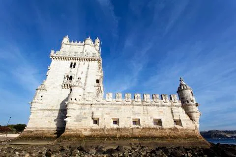 View of belem tower Stock Photos
