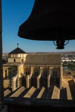 The view from the bell tower inside the historical Mezquita across the roof o Stock Photos