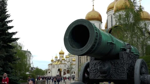 View from the bell tower of Ivan the Great. Archangel and Annunciation Stock Footage 112363895
