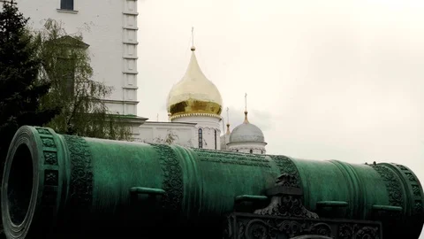 View from the bell tower of Ivan the Great. Archangel and Annunciation Stock Footage 112363914