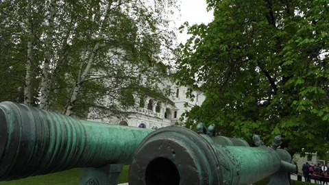 View from the bell tower of Ivan the Great. Archangel and Annunciation Stock Footage 112363953