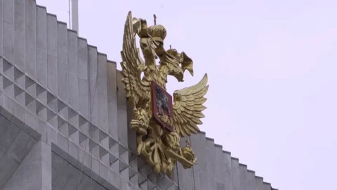 View from the bell tower of Ivan the Great. Archangel and Annunciation Stock Footage 112363978