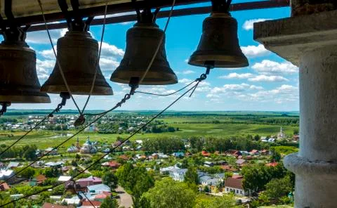 View from the bell tower in Suzdal Stock Photos