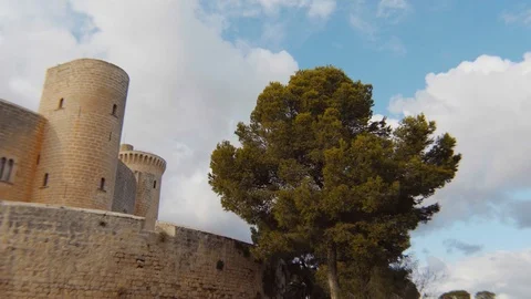 View on Bellver Castle in Palma de Mallorca. Stock-Footage 101843091
