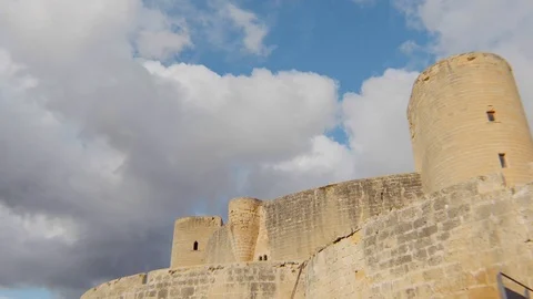 View on Bellver Castle in Palma de Mallorca. Video stock 101843150