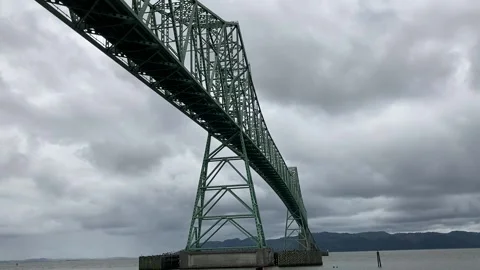 View from below the Astoria-Megler Bridge 動画素材 229794571