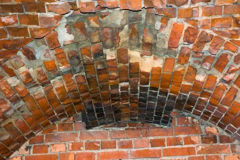 View from below of brick dome ceiling in Jameh Mosque, Isfahan, Iran. This .. Stock Photos