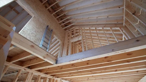 View from below of the ceiling and secon... | Stock Video | Pond5