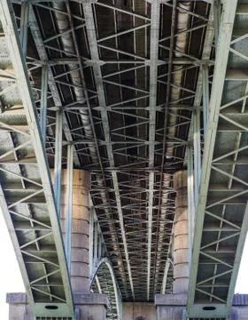 A view from below on the design of the bridge. 写真素材
