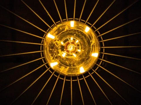 View from below of a light bulb Stock Photos