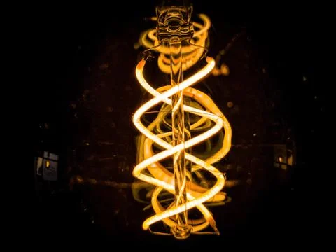 View from below of a light bulb Stock Photos