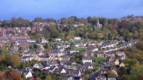 View below Rodborough Common Stock Footage 321461257