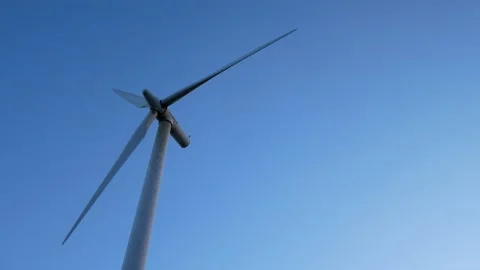 View below wind turbine Video stock 228879943