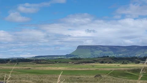 A view of Ben Bulben from Rosses Point Stock Footage 306584661