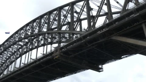 View From Beneath The Harbour Bridge In Sydney, Australia Stock Footage 158912859
