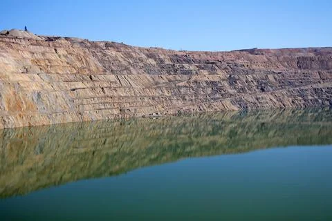 View of Berkeley Pit in Butte Foto stock