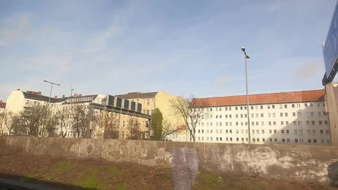 View of Berlin from the underground Video stock 236743158