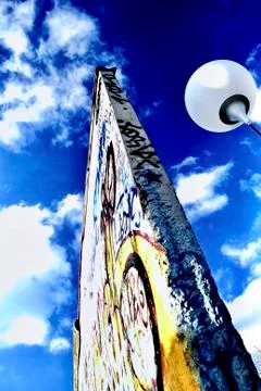 A view of the Berlin Wall Stock Photos