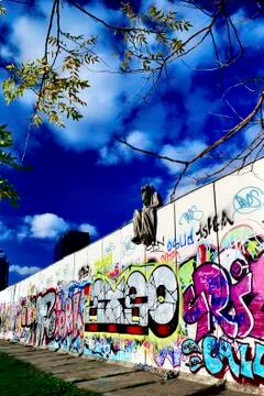 A view of the Berlin Wall Stock Photos