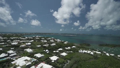 View from Bermuda lighthouse Stock Footage 82049729