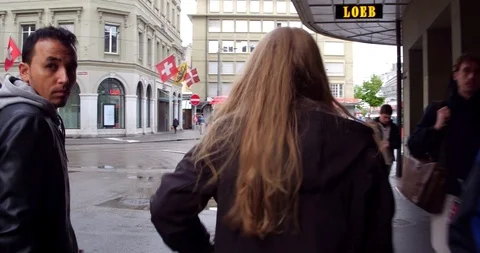 View of Bern main street Stock Footage 85705690