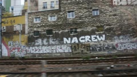 View of beside train station at Gare de Paris-Est or Paris Gare de l'est railway 動画素材 81357185