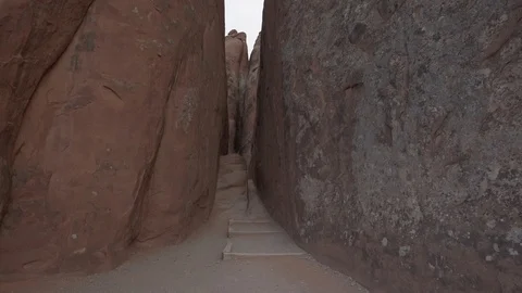 View in between rocks Stock Footage 101588063