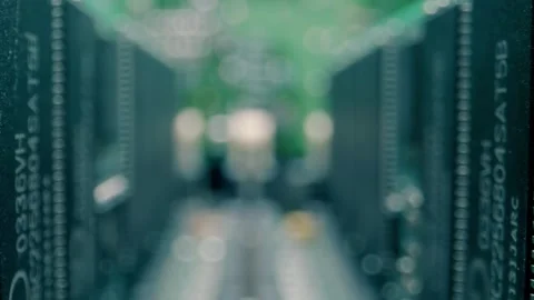 View between two RAM strips installed on a computer motherboard Stock Footage 313155944