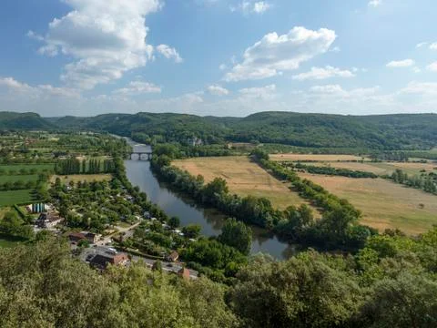 View from Beynac-et-Cazenac Stock Photos