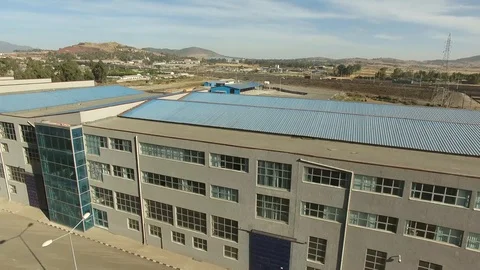 View of a big building from top Stock Footage 107193925