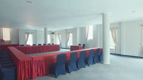 A View of Big Conference Room Stock Footage 161975367