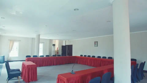A View of Big Conference Room Stock Footage 162013698