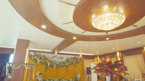 A View of Big Dining Room Stock Footage 162098157